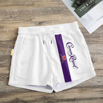 Purple Stripe Crown Royal Women's Casual Shorts - Flexiquor.com