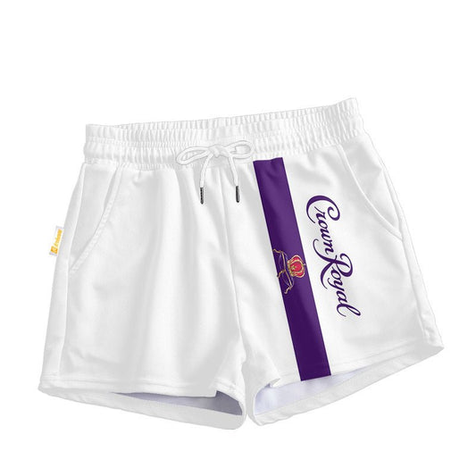 Purple Stripe Crown Royal Women's Casual Shorts - Flexiquor.com