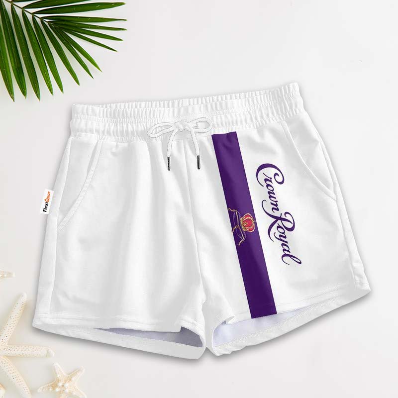 Purple Stripe Crown Royal Women's Casual Shorts - Flexiquor.com