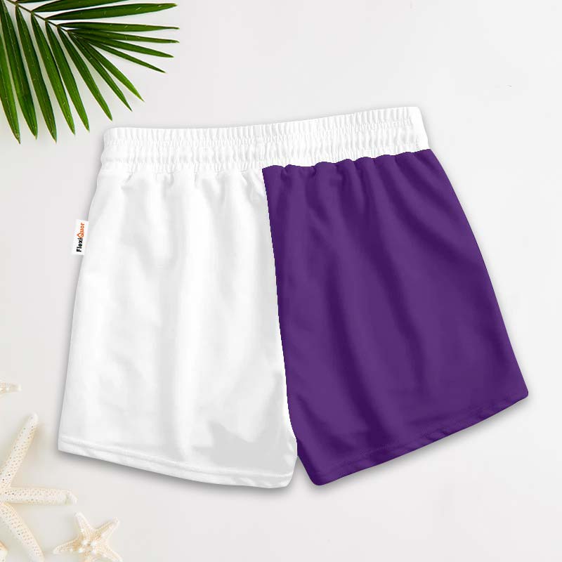 Purple White Crown Royal Women's Casual Shorts - Flexiquor.com