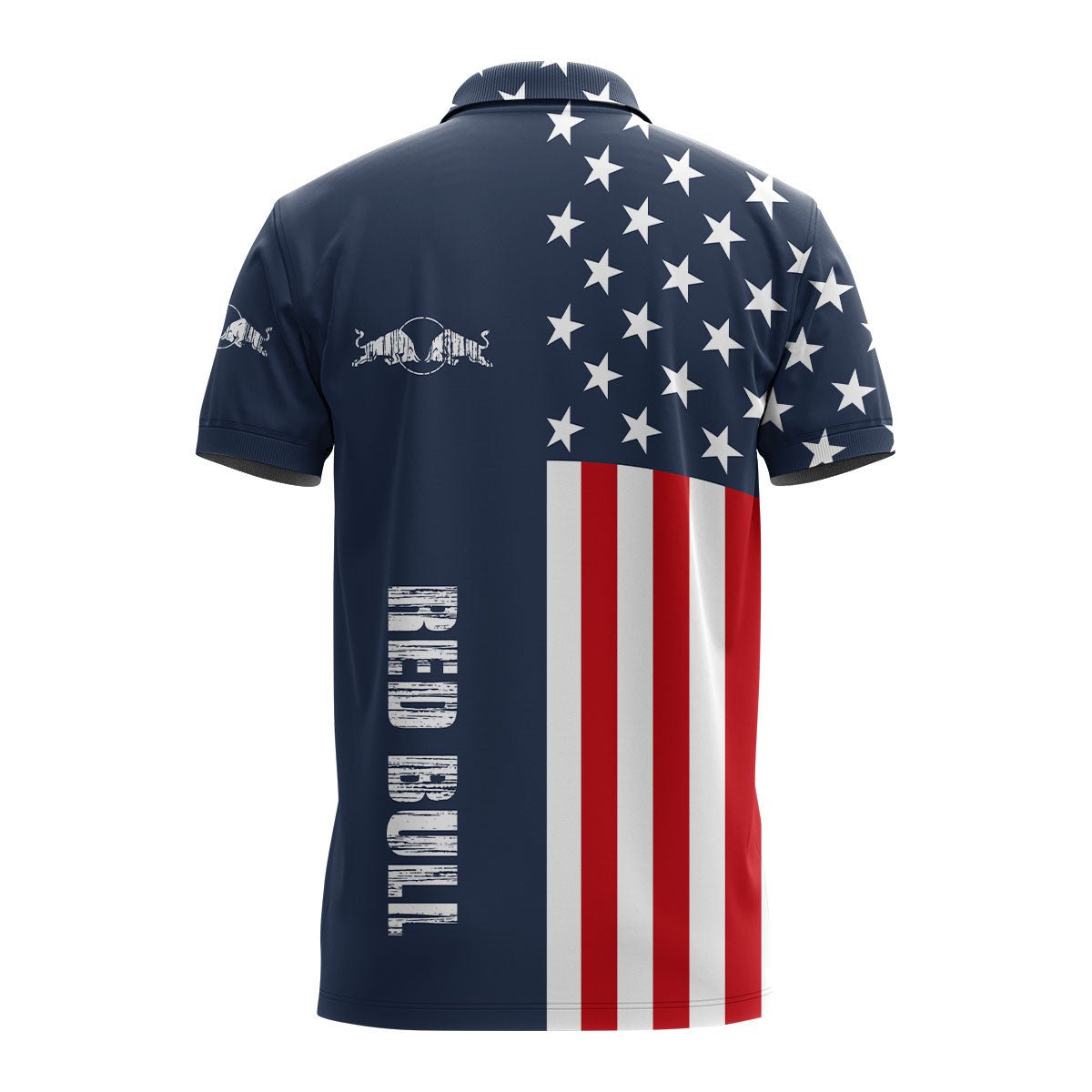 Red Bull America Flag Polo Shirt - Flexiquor.com