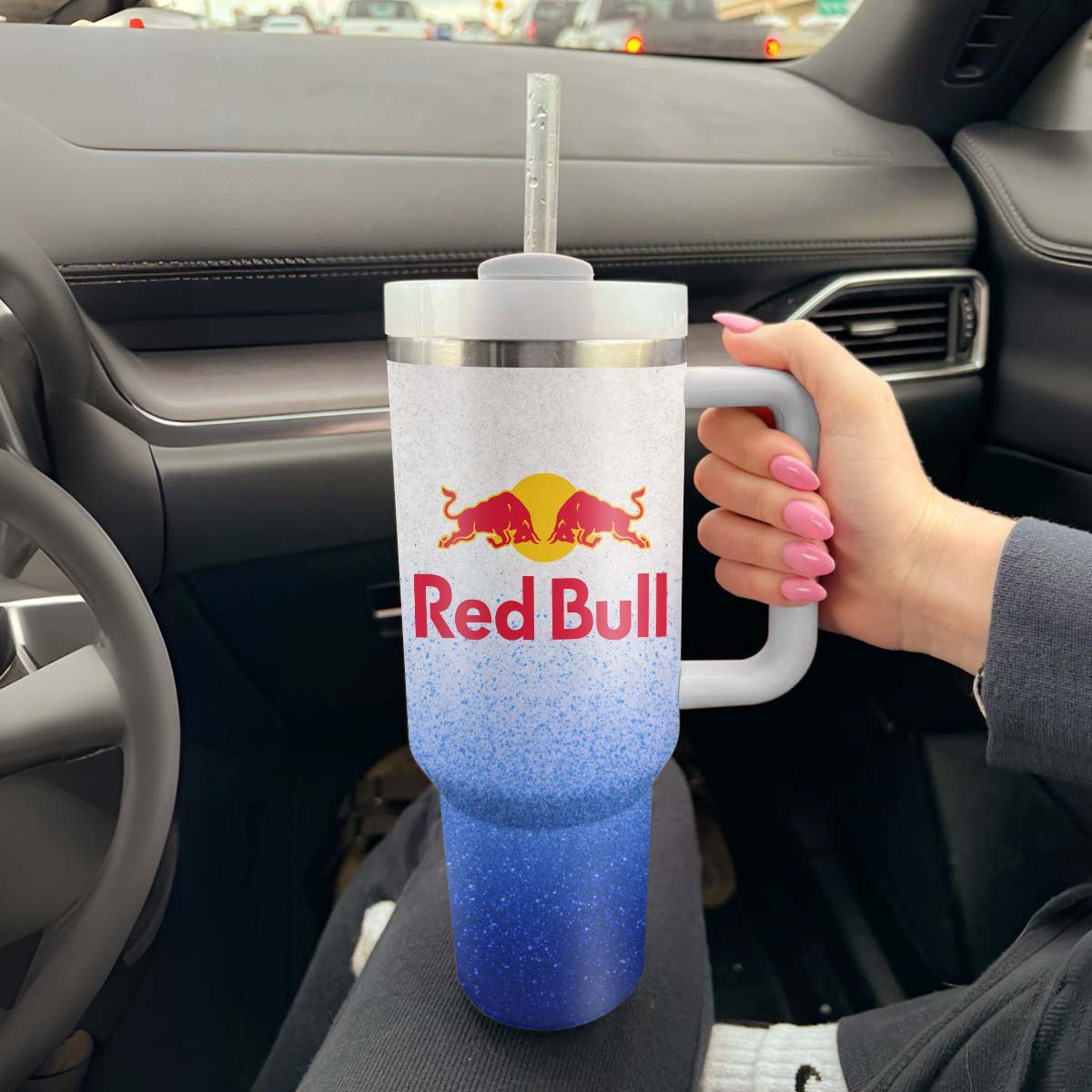 Red Bull Cat In The Hat Tumbler With Handle - Flexiquor.com