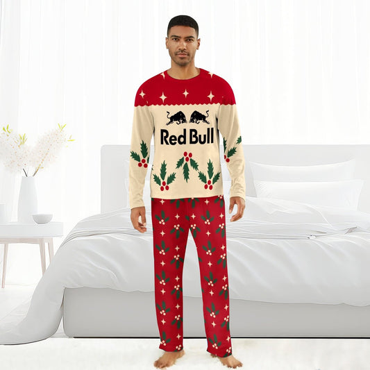 Red Bull Christmas Cherry Family Pajamas Set - Flexiquor.com
