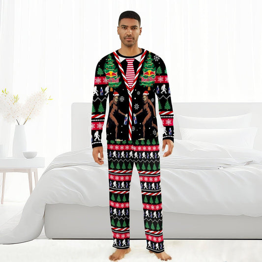 Red Bull Christmas Bigfoot Family Pajamas Set - Flexiquor.com