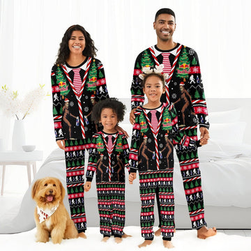 Red Bull Christmas Bigfoot Family Pajamas Set - Flexiquor.com