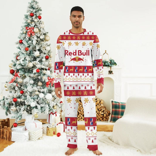 Red Bull Christmas Holiday Family Pajamas Set - Flexiquor.com