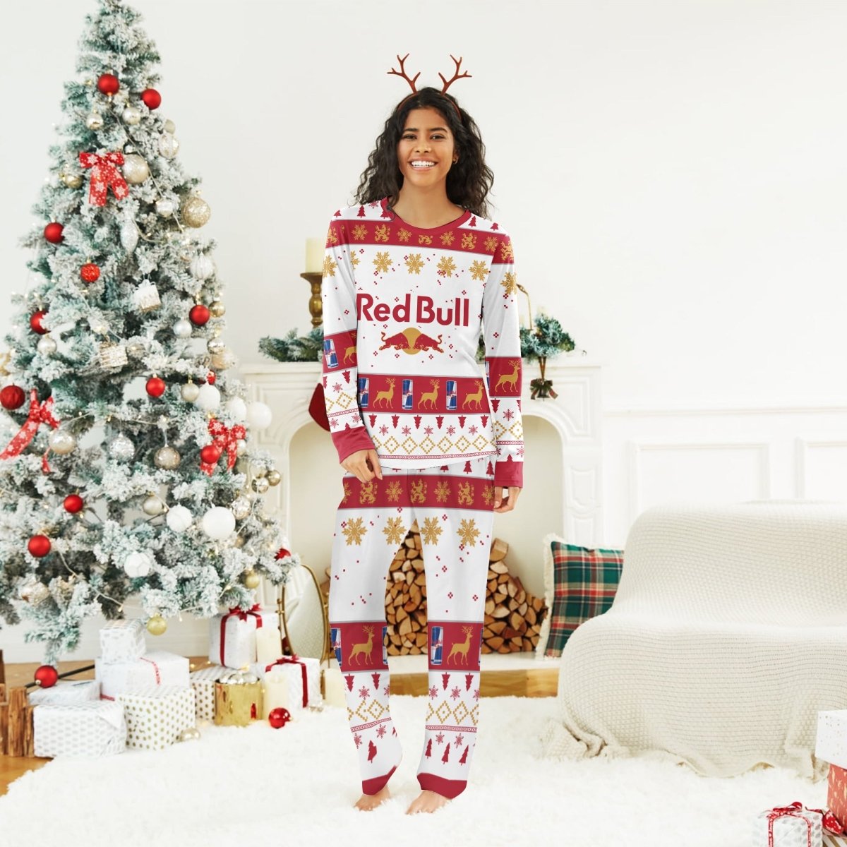 Red Bull Christmas Holiday Family Pajamas Set - Flexiquor.com