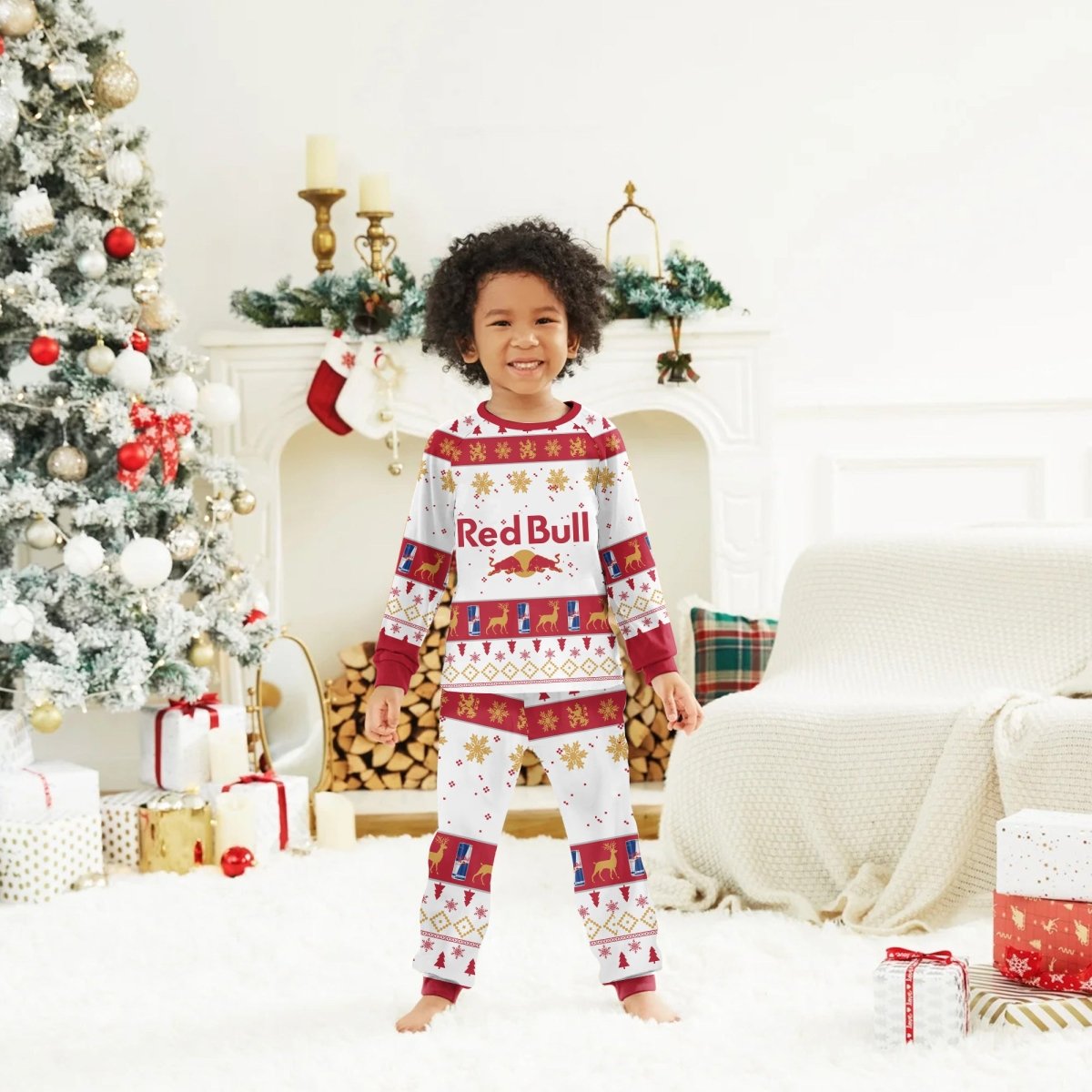 Red Bull Christmas Holiday Family Pajamas Set - Flexiquor.com