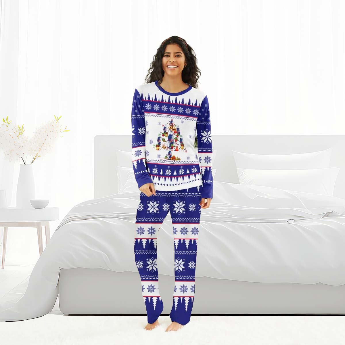 Red Bull Christmas Tree Family Pajamas Set - Flexiquor.com