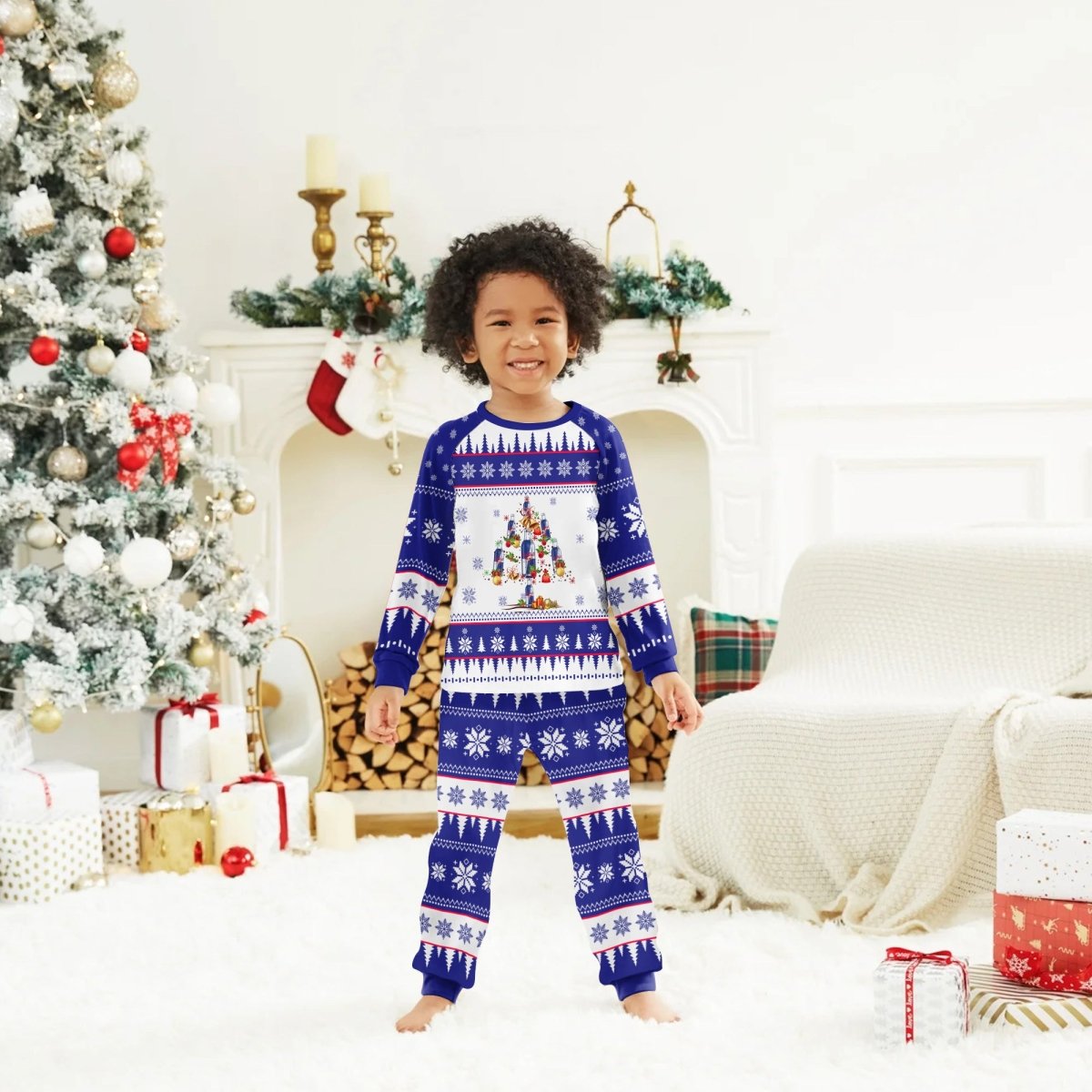 Red Bull Christmas Tree Family Pajamas Set - Flexiquor.com