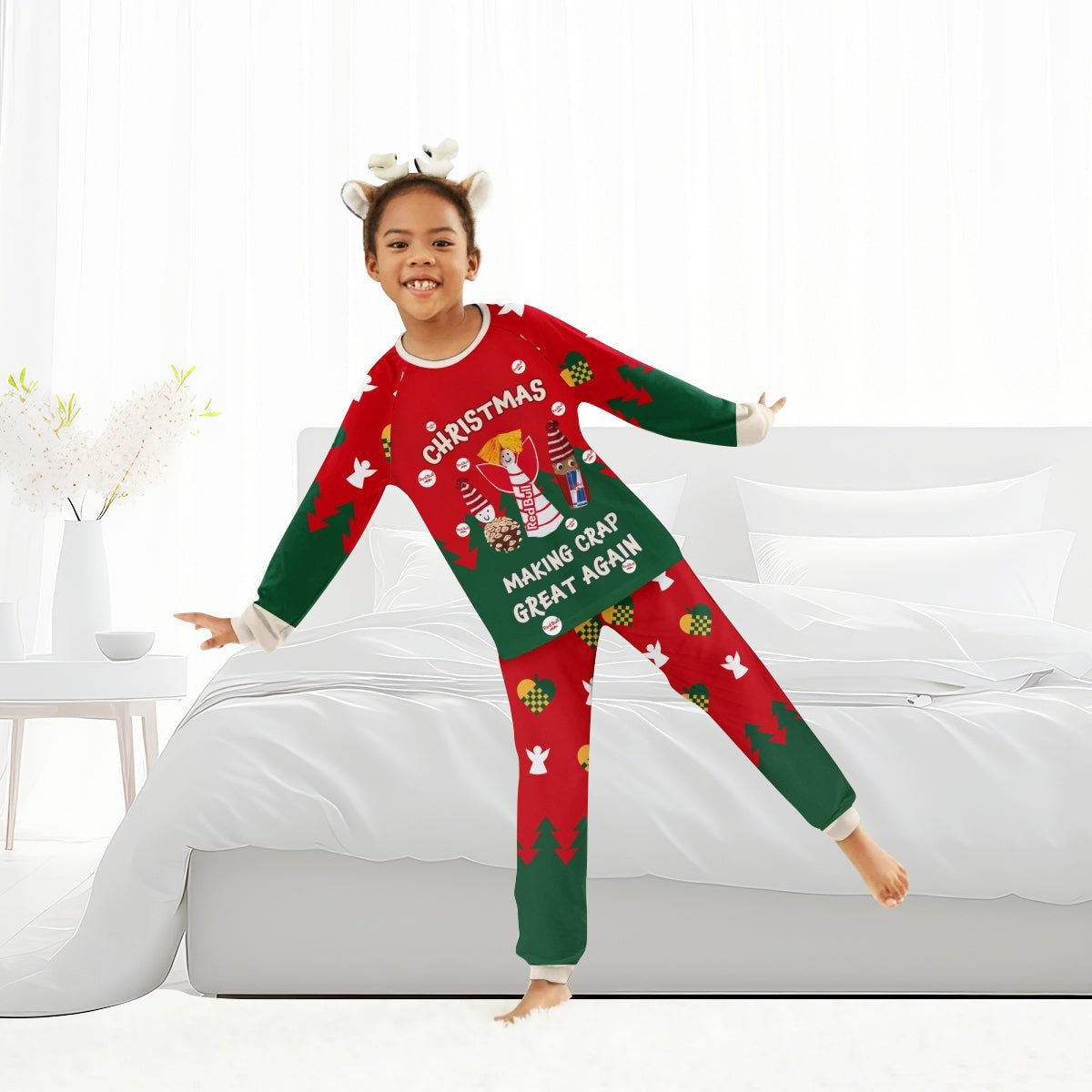 Red Bull Making Christmas Great Again Family Pajamas Set - Flexiquor.com