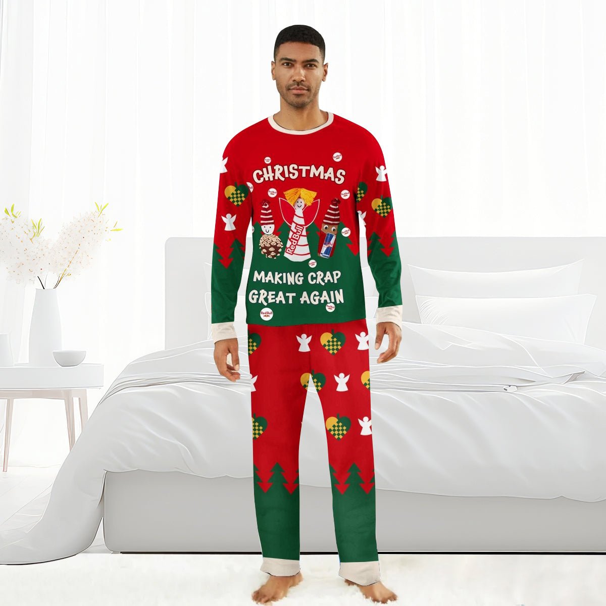 Red Bull Making Christmas Great Again Family Pajamas Set - Flexiquor.com