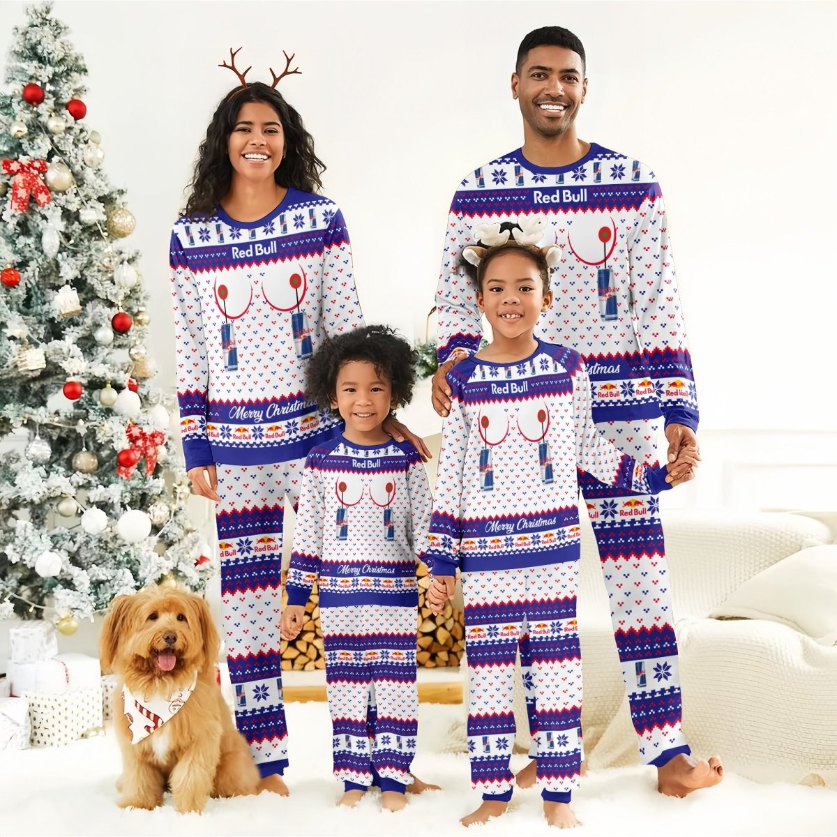 Red Bull Merry Chistmas Family Pajamas Set - Flexiquor.com