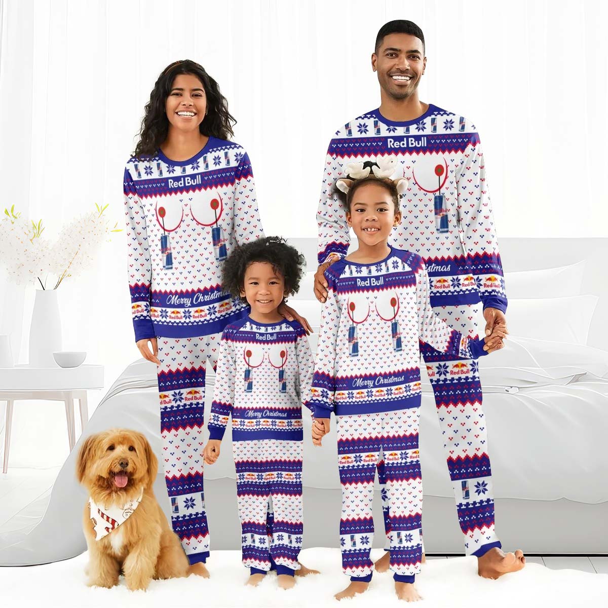 Red Bull Merry Chistmas Family Pajamas Set - Flexiquor.com