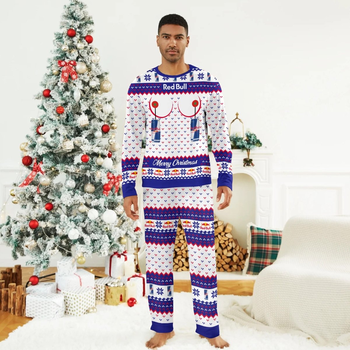 Red Bull Merry Chistmas Family Pajamas Set - Flexiquor.com