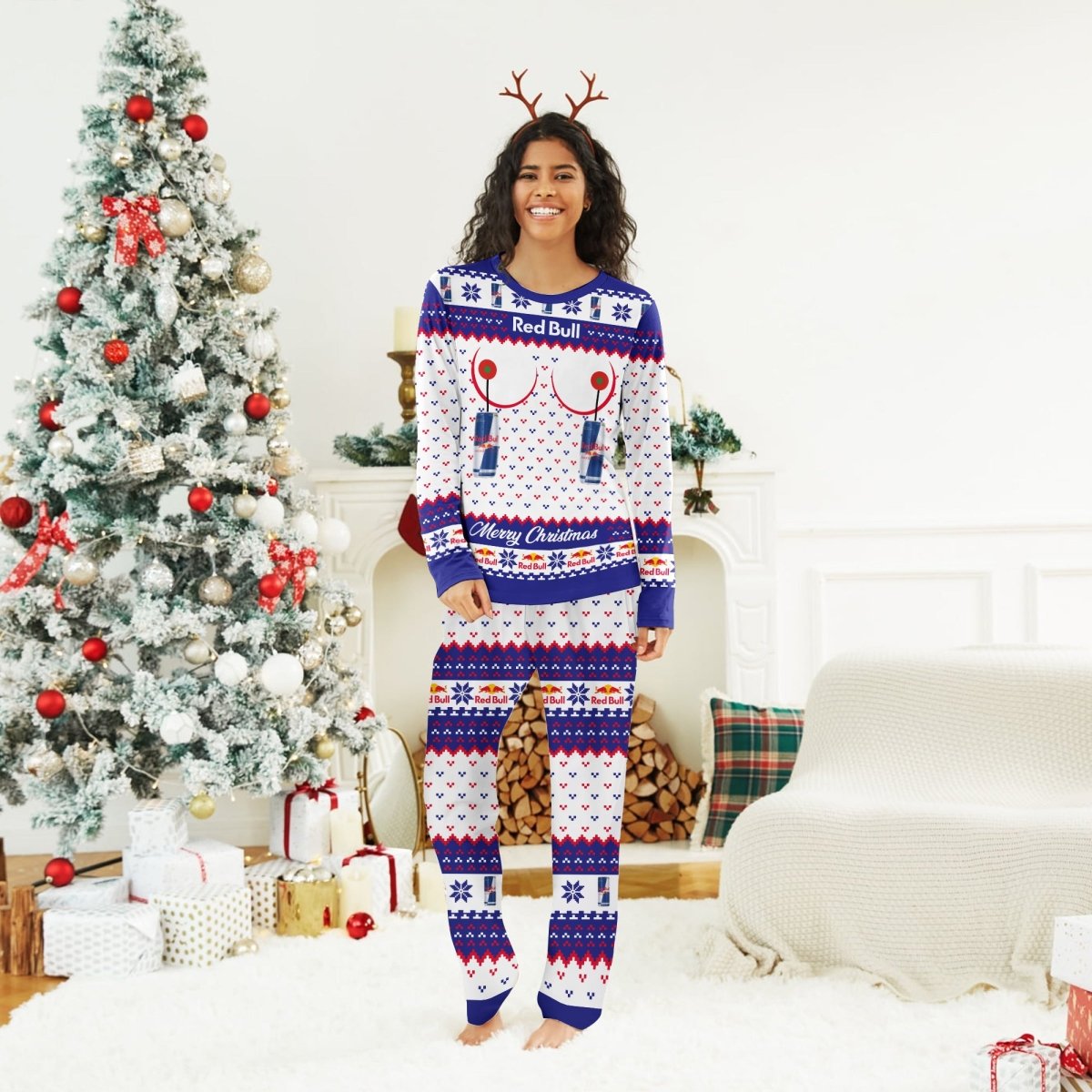 Red Bull Merry Chistmas Family Pajamas Set - Flexiquor.com