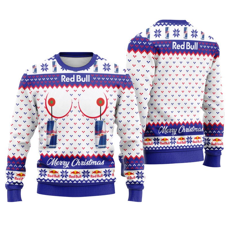 Red Bull Merry Christmas Ugly Sweater - Flexiquor.com