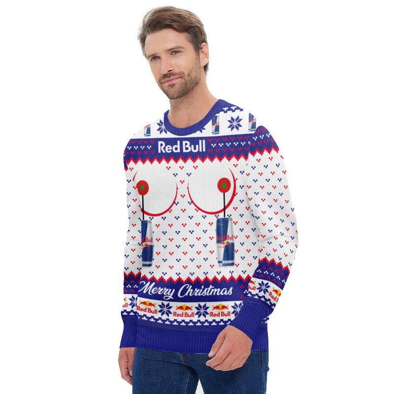 Red Bull Merry Christmas Ugly Sweater - Flexiquor.com