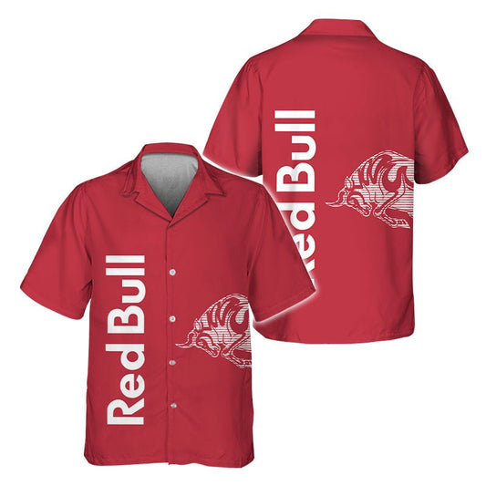 Red Bull Retro Graphic Hawaiian Shirt - Flexiquor.com