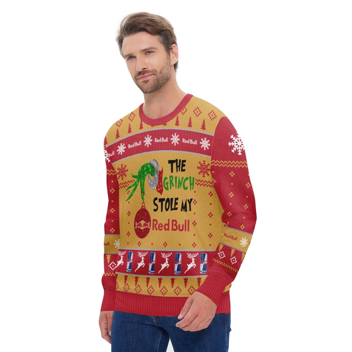 Red Bull The Grinch Stole Ugly Sweater - Flexiquor.com