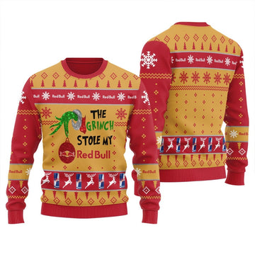 Red Bull The Grinch Stole Ugly Sweater - Flexiquor.com