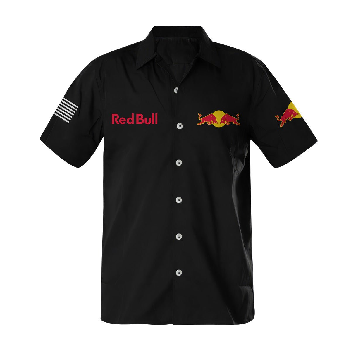 Red Bull USA Flag Button Shirt - Flexiquor.com