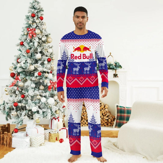 Red Bull Winter Reindeer Family Pajamas Set - Flexiquor.com