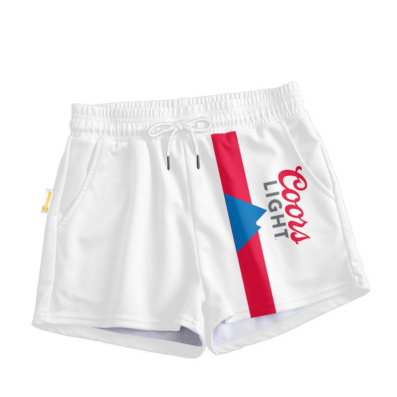 Red Stripe Coors Light Women's Casual Shorts - Flexiquor.com