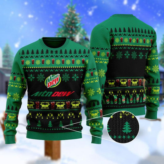 Christmas Scenes With Mountain Dew Ugly Sweater