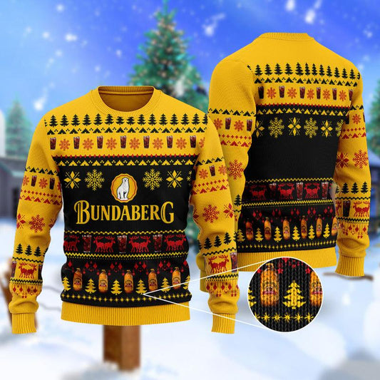 Christmas Scenes With Bundaberg Brewed Drinks Ugly Sweater
