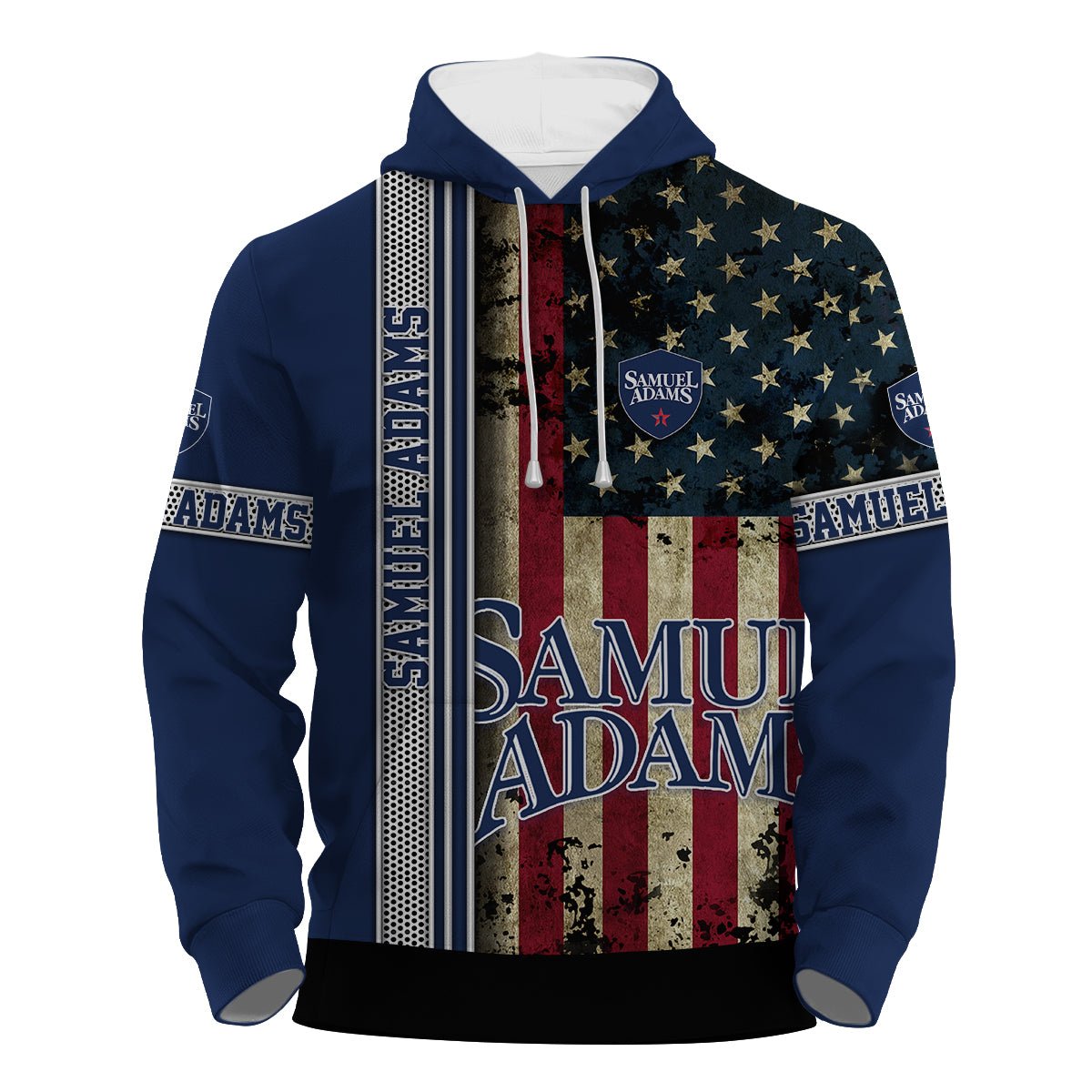 Samuel Adams Stainless Steel American Flag Hoodie & Zip Hoodie - Flexiquor.com