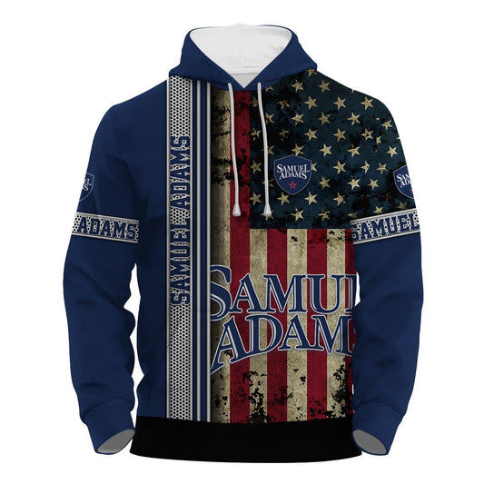 Samuel Adams Stainless Steel American Flag Hoodie & Zip Hoodie - Flexiquor.com