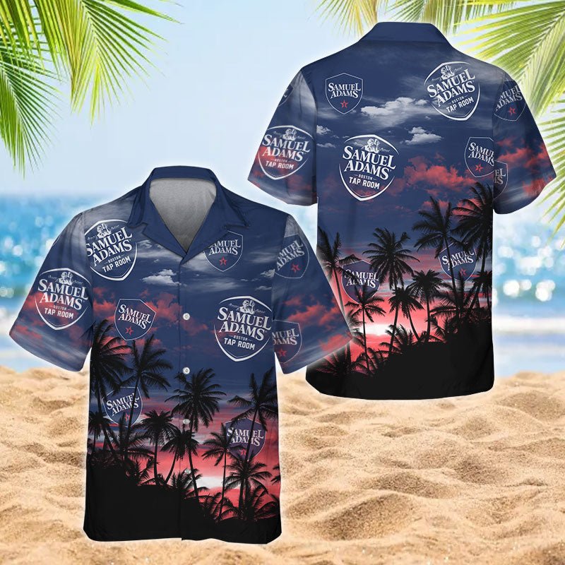 Samuel Adams Sunset Men's Plus Size Hawaiian Shirt - Flexiquor.com