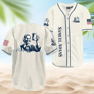 Samuel Adams USA Flag Baseball Jersey - Flexiquor.com