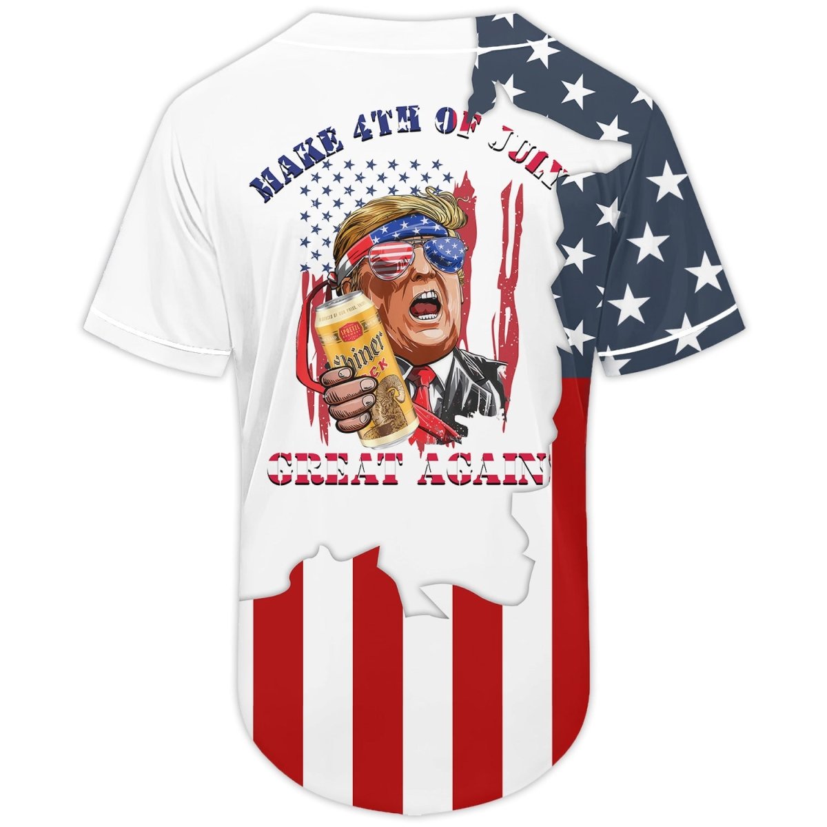 Shiner Bock Donald Trump Independence Day Baseball Jersey - Flexiquor.com