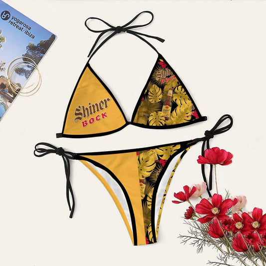 Shiner Bock Triangle Beach Bikini - Flexiquor.com