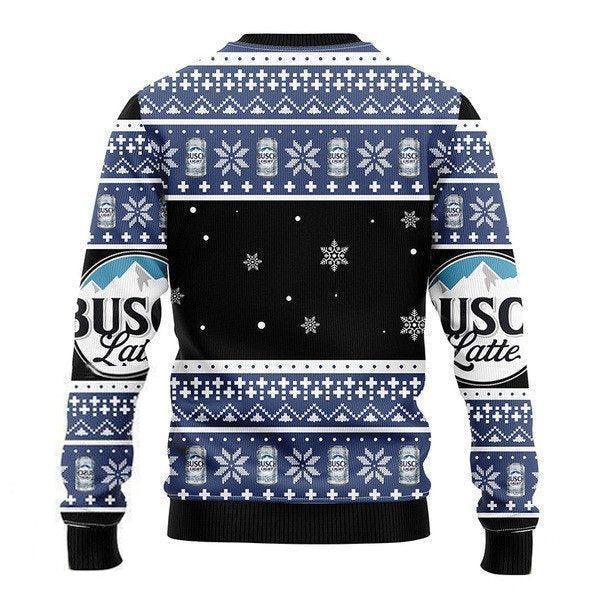 Snowflakes Busch Latte Christmas Ugly Sweater - Flexiquor.com