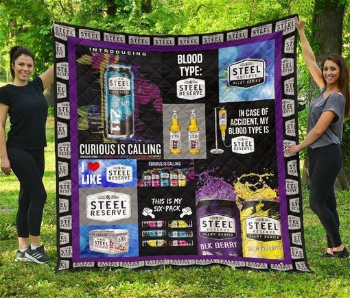 Steel Reserve Blood Type Flannel Blanket - Flexiquor.com