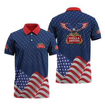 Stella Artois American Eagle Polo Shirt