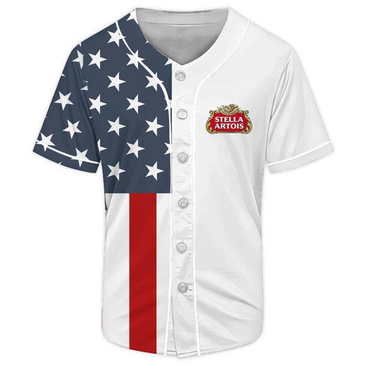 Stella Artois Donald Trump Independence Day Baseball Jersey - Flexiquor.com