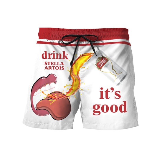 Drink Stella Artois Swim Trunks - Flexiquor.com