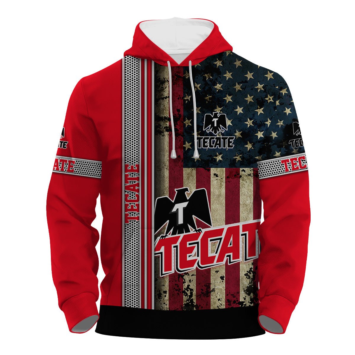 Tecate Stainless Steel American Flag Hoodie & Zip Hoodie - Flexiquor.com