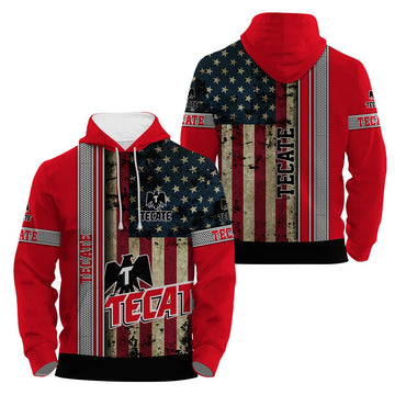 Tecate Stainless Steel American Flag Hoodie & Zip Hoodie - Flexiquor.com