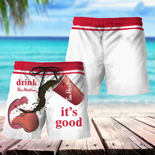 Drink Tim Horton Swim Trunks - Flexiquor.com