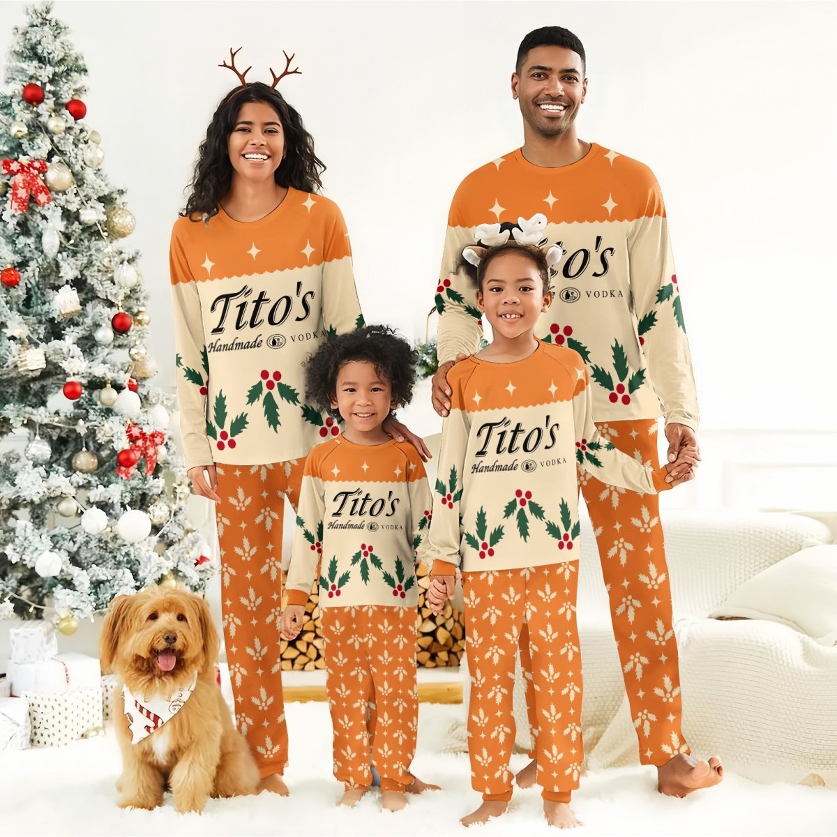 Tito's Christmas Cherry Family Pajamas Set - Flexiquor.com