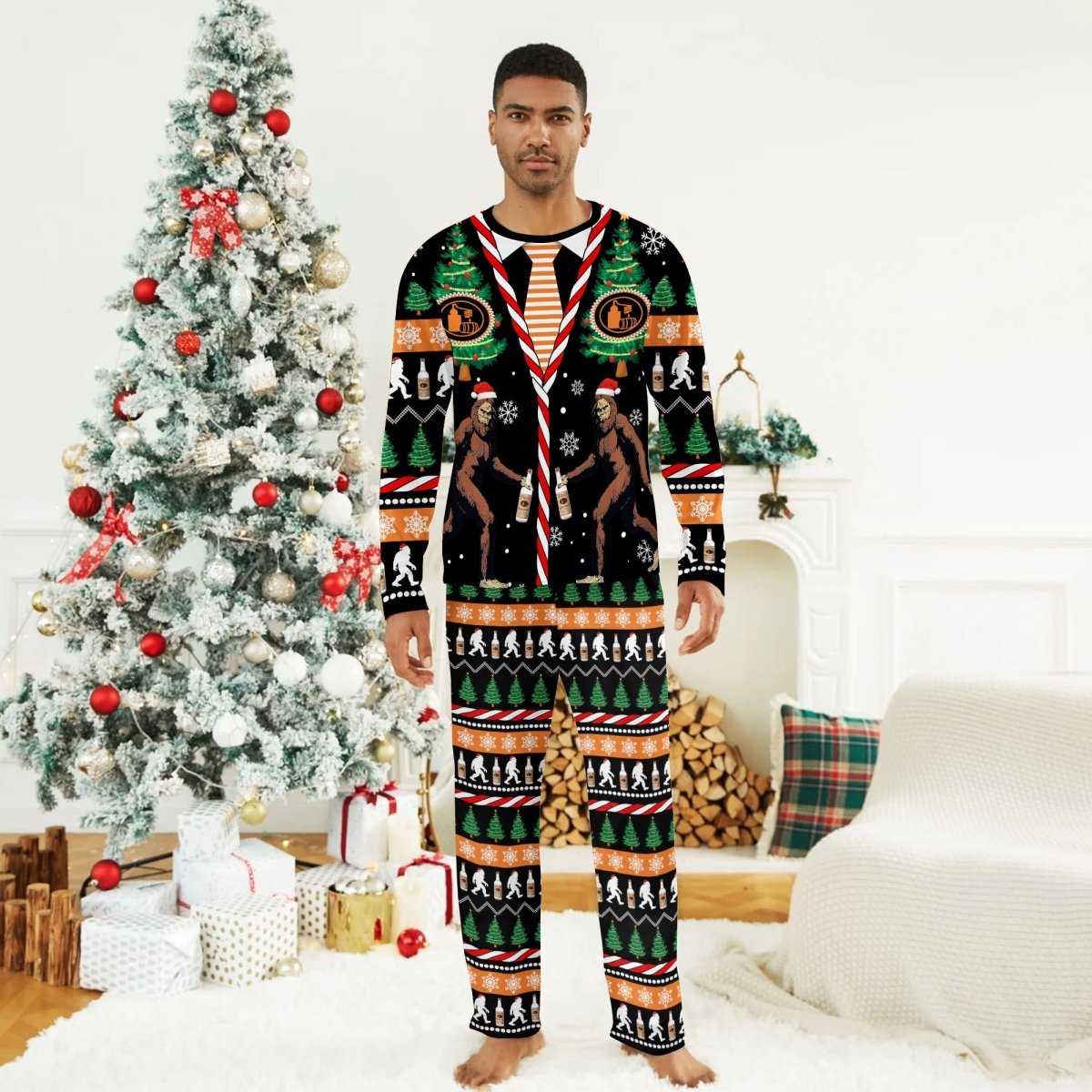 Tito's Christmas Bigfoot Family Pajamas Set - Flexiquor.com