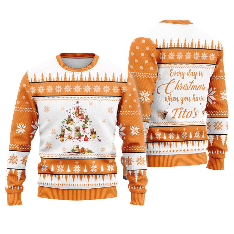 Tito's Christmas Tree Ugly Sweater - Flexiquor.com