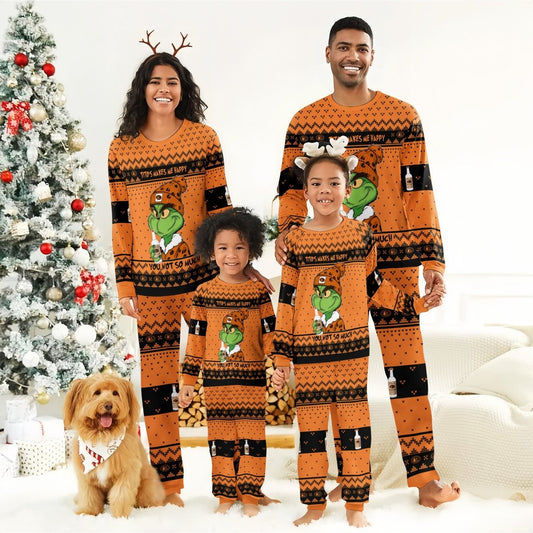 Tito's Make Grinch Happy Family Pajamas Set - Flexiquor.com