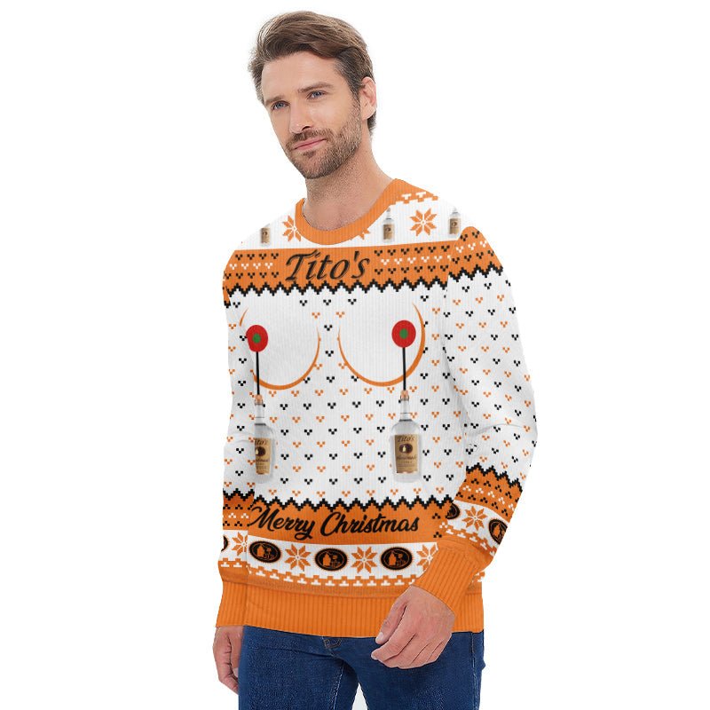 Tito's Merry Christmas Ugly Sweater - Flexiquor.com