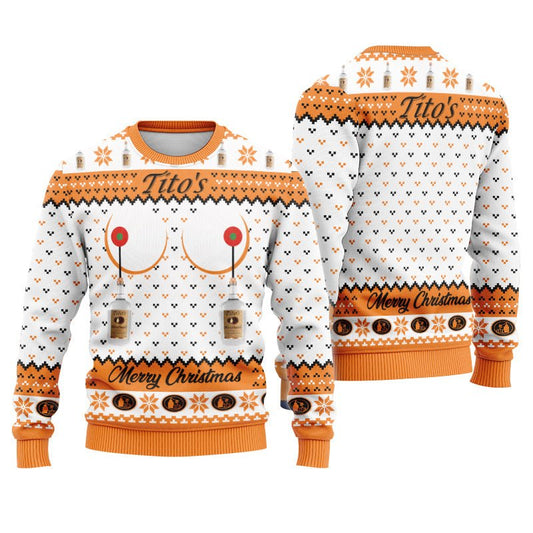 Tito's Merry Christmas Ugly Sweater - Flexiquor.com